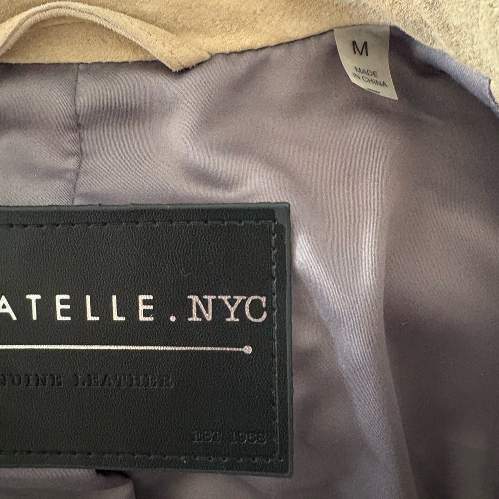 BAGATELLE.NYC Suede Jacket, SANDSTONE, Size Medium - Picture 6 of 6